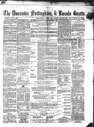 cover page of Doncaster Gazette published on May 6, 1870