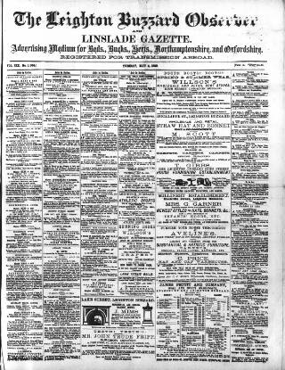 cover page of Leighton Buzzard Observer and Linslade Gazette published on May 4, 1880
