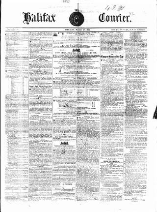 cover page of Halifax Courier published on March 19, 1853
