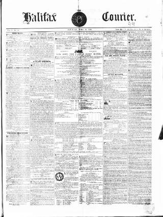 cover page of Halifax Courier published on June 18, 1853