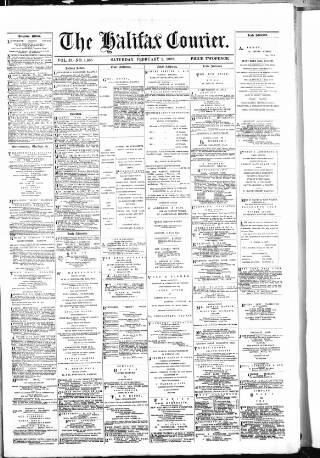 cover page of Halifax Courier published on February 2, 1889