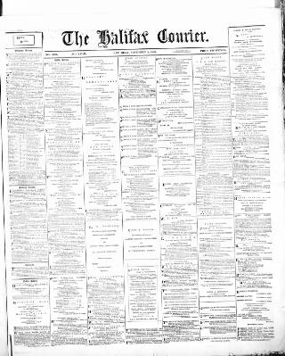 cover page of Halifax Courier published on November 2, 1889