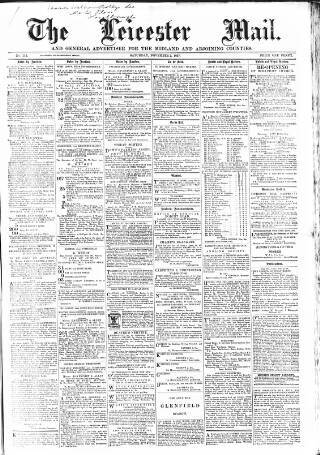 cover page of Leicester Mail published on November 2, 1867