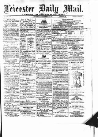 cover page of Leicester Mail published on September 29, 1869