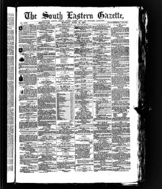 cover page of South Eastern Gazette published on June 18, 1877