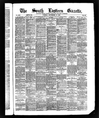 cover page of South Eastern Gazette published on September 17, 1889