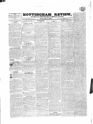cover page of Nottingham Review published on May 4, 1827