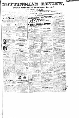 cover page of Nottingham Review published on November 2, 1838