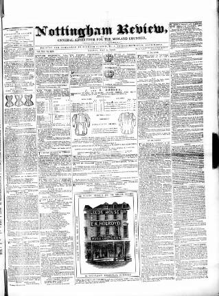 cover page of Nottingham Review published on May 4, 1849