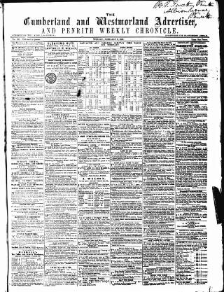 cover page of Cumberland and Westmorland Advertiser published on February 2, 1858