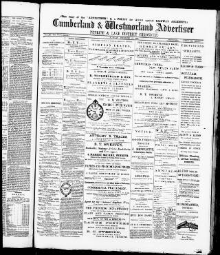 cover page of Cumberland and Westmorland Advertiser published on December 17, 1895