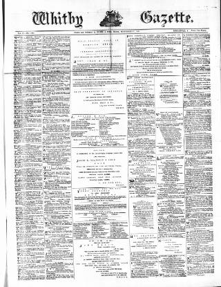cover page of Whitby Gazette published on September 17, 1881