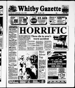 cover page of Whitby Gazette published on June 18, 1993