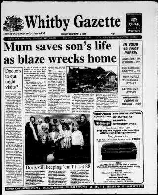 cover page of Whitby Gazette published on February 2, 1996