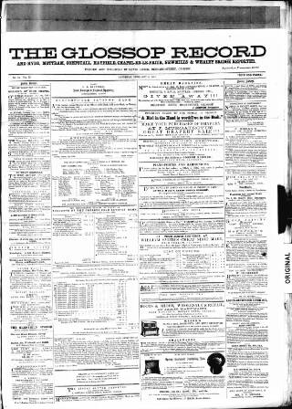 cover page of Glossop Record published on February 2, 1861