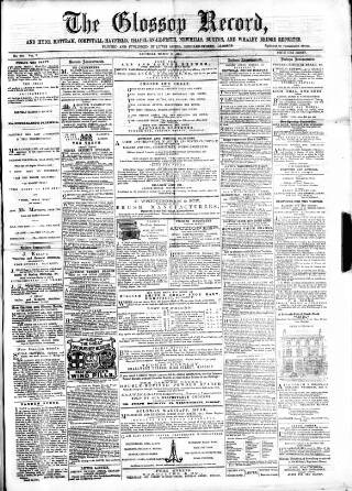 cover page of Glossop Record published on March 19, 1864