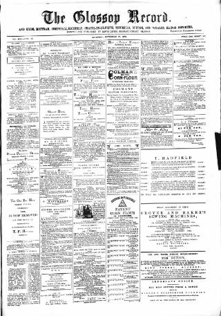 cover page of Glossop Record published on September 17, 1870