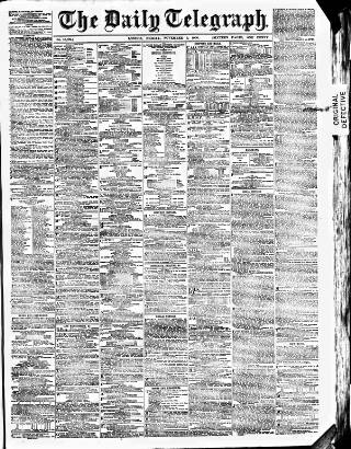 cover page of Daily Telegraph & Courier (London) published on November 2, 1906