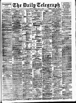 cover page of Daily Telegraph & Courier (London) published on May 4, 1909