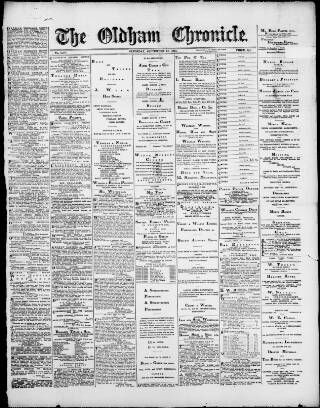 cover page of Oldham Chronicle published on September 18, 1897