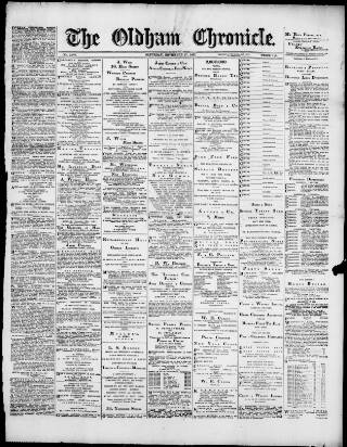 cover page of Oldham Chronicle published on November 27, 1897
