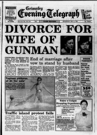 cover page of Grimsby Daily Telegraph published on May 4, 1994
