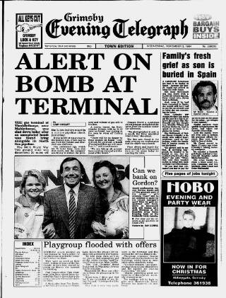 cover page of Grimsby Daily Telegraph published on November 2, 1994