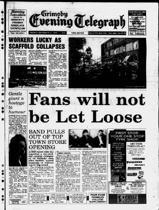 cover page of Grimsby Daily Telegraph published on September 17, 1996