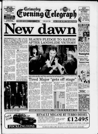 cover page of Grimsby Daily Telegraph published on May 2, 1997