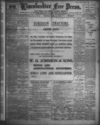 cover page of Lincolnshire Free Press published on June 18, 1918