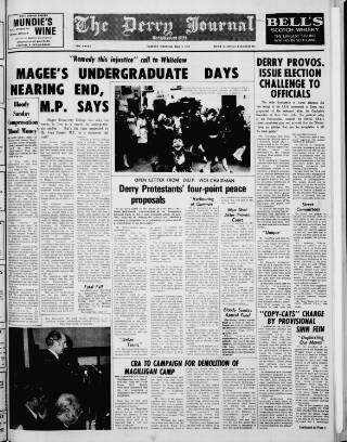 cover page of Derry Journal published on May 2, 1972