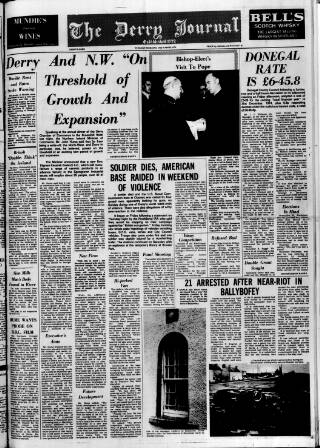 cover page of Derry Journal published on March 19, 1974