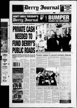 cover page of Derry Journal published on June 18, 2004