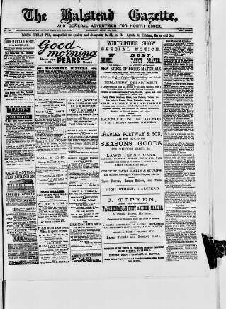 cover page of Halstead Gazette published on June 6, 1889
