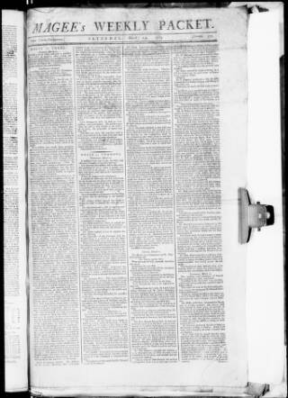 cover page of Magee's Weekly Packet published on March 19, 1785