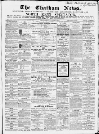 cover page of Chatham News published on June 18, 1864