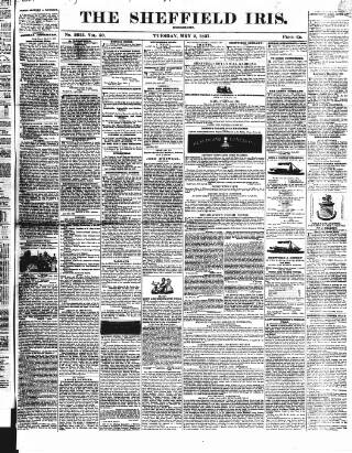 cover page of Sheffield Iris published on May 2, 1837