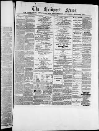 cover page of Bridport News published on June 18, 1875