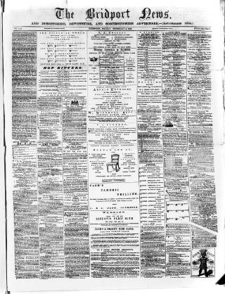 cover page of Bridport News published on February 2, 1883
