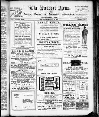 cover page of Bridport News published on June 18, 1909