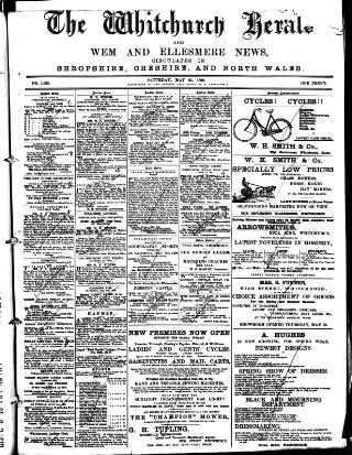 cover page of Whitchurch Herald published on May 21, 1898