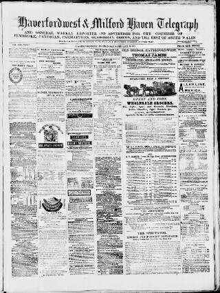 cover page of Haverfordwest & Milford Haven Telegraph published on February 28, 1877