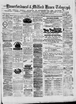cover page of Haverfordwest & Milford Haven Telegraph published on May 2, 1877
