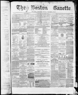 cover page of Boston Gazette published on November 2, 1872