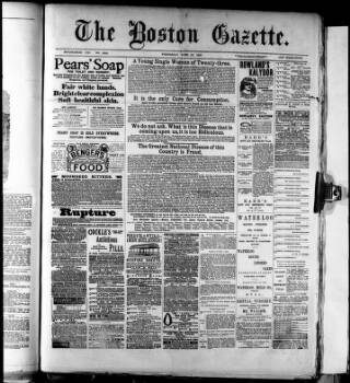 cover page of Boston Gazette published on June 12, 1889