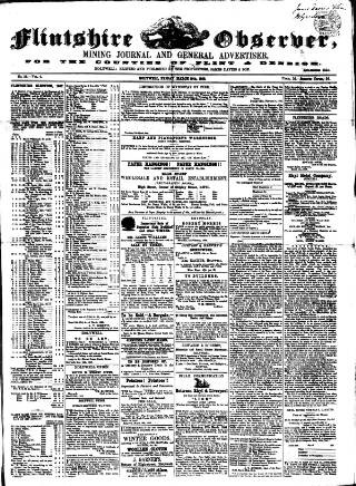cover page of Flintshire Observer published on March 19, 1858