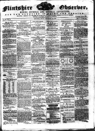 cover page of Flintshire Observer published on September 17, 1880