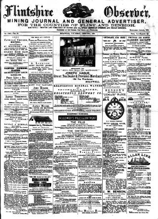 cover page of Flintshire Observer published on June 18, 1885