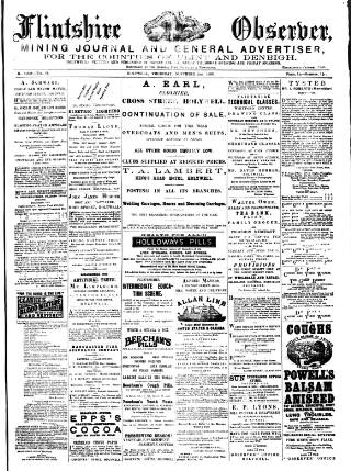 cover page of Flintshire Observer published on November 2, 1893