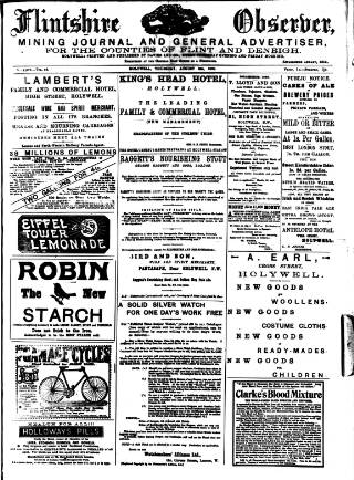 cover page of Flintshire Observer published on August 2, 1900